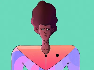 Roller 80 color design illustration man roller