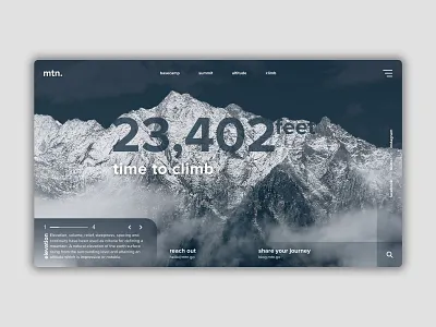 mtn adobexd design mountain nature ui web design