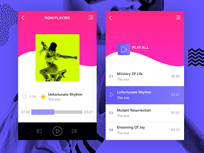 Music Player 009 app app design art color pallete creative daily ui 009 dailyui design illustration music player music player app music player ui photoshop ui