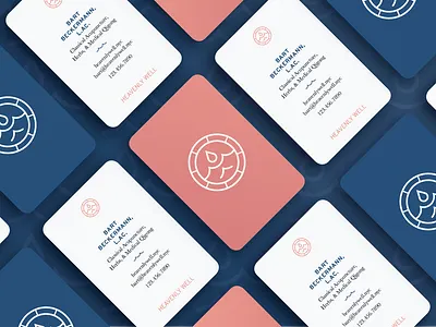 Heavenly Well Business Cards acupuncture branding business cards healing identity logo water well wellness