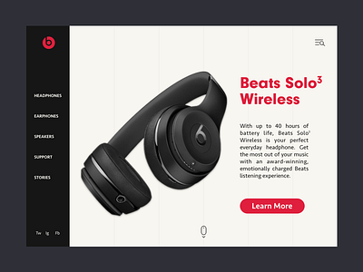 Beats Site Concept beats by dre branding concept design headphones sketch app ui ux web