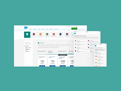 Salesforce.com Pricing b2b design ecommerce enterprise graphic design interaction design mobile design mockup pricing pricing plans responsive design salesforce salesforce.com sketch tablet user experience ux ux design visual design web design