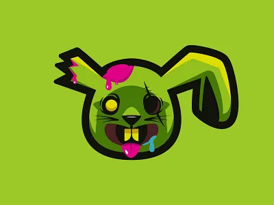 Zombie Bunny bunny character sticker zombie