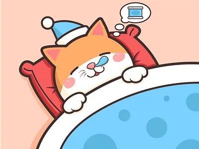 Lazy Cat cat cute design illustration sleep