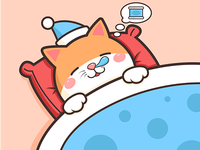 Lazy Cat cat cute design illustration sleep