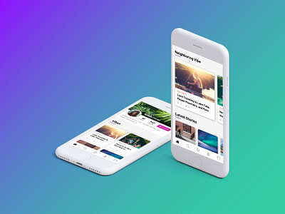 Vibe App User Interface Design android colorful deisgn gradation gradient interaction design ios iphone mobile app mobile app design naisu ui ux vibe vibe app