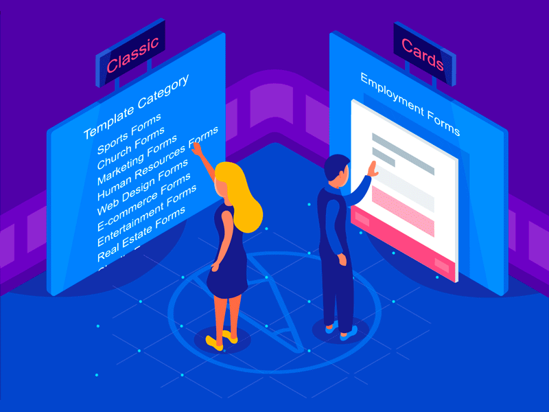 Jotform Templates card form classic form editing forms form gif gif animation isometric isometric animation jotform templates