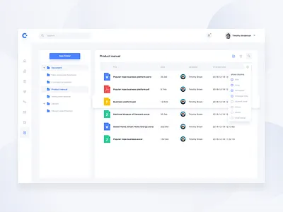File Folder clean dashboard doc document file folder manège ui ux web word