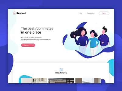 Live Cool debut hello dribble illustraion uidesign ux web