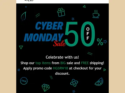 Ten Shop Cyber Monday Email Template branding branding design cyber monday design dribbble best shot email template email templates illustration landing page landing page design logo photoshop typography ui ux web deisgn webdesign website design wordpress wordpress design