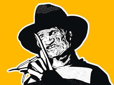 Freddy Krueger black illustration vector white