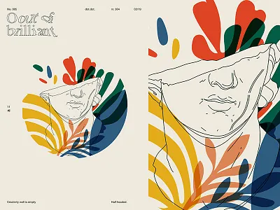 Empty Headed abstract composition floral floral pattern form fragment grid head illustration laconic layout lines minimal poster poster a day poster art poster challenge sculpture