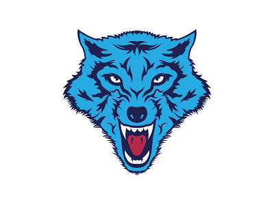 Wolf angry animal art clean design face icon identity illustration logo logotype mark symbol trend 2019 vector wolf