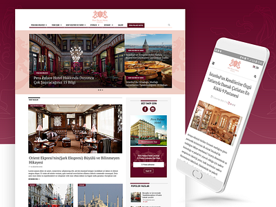 Pera Palace Hotel Blog blog blog page design desktop homepage landing page layout mobile pera pera palace hotel ui uidesign web web design webpage website website concept