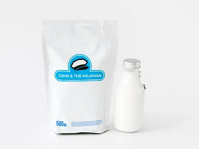 John & The Milkman brand branding design graphic design illustration logo logo design logotype minimal vector