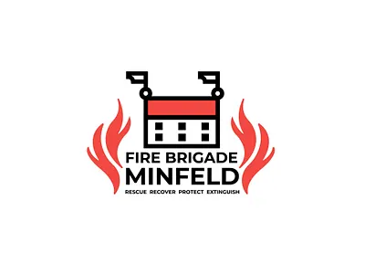 Fire brigade Minfeld brand branding design graphic design illustration logo logo design logotype minimal vector