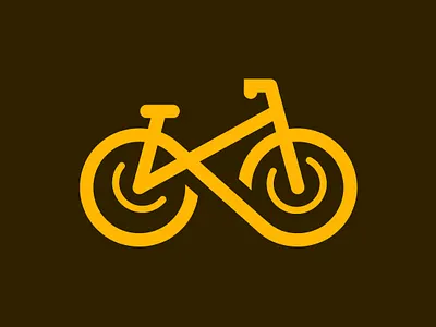 Bicycle Icon bicycle bike branding creative design graphic icon illustration illustrator logo logo mark newglue vector yellow