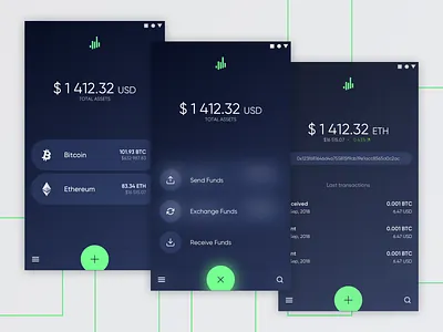 Jarvis Wallet app blockchain concept crypto dashboard design device material mobile money static symbol ui ux wall wallet