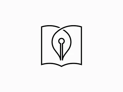 Literature book icon language letters line line art literature logo notes novel page paper pen story symbol word writer writing