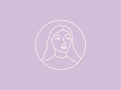 Self portrait stamp brand identity design graphic design icon artwork illustration line art simplicity stamp vector woman illustration