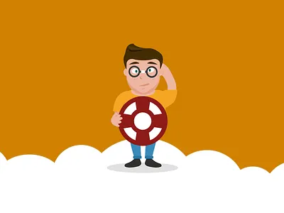 Help Page Illustration branding cartoon cartoon character cartoon design cartoonish character design flat guy illustration person vector web website