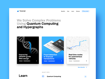 Quantum Computing Startup Hp blue clean computing quantum uidesign ux web website white