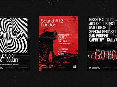 Package Records adveristing afisha black brand branding brutalism clean design illustration logo minimal music poster record label sound typography vector