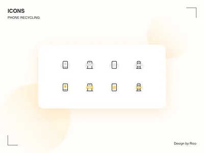 Icons app design icon phone recycle ui xhg