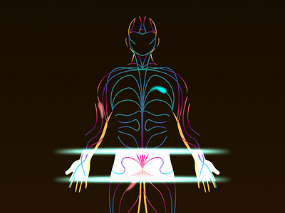 Body Scan Meditation Illustration illustration