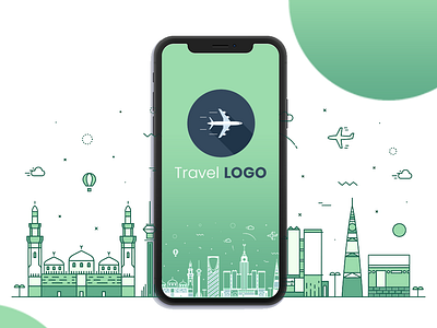 Skyline Saudi Arabia app design icon illustration ui ux vector