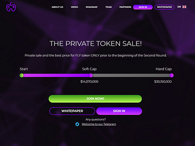 Token sale counter concept concept flat token ui web