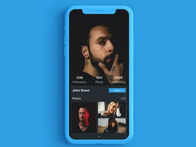 Profile UI Design creative design design landign page profile ui design ui ui ux design ui ux designer uidesign ux design webdesign