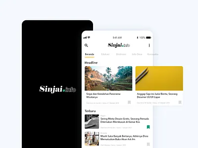 Sinjai.Info android app branding concept design flat ios logo logotype mobile app mobile app design news app simple ui ux website