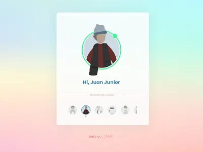 Daily UI #088 088 avatar dailyui profile ui