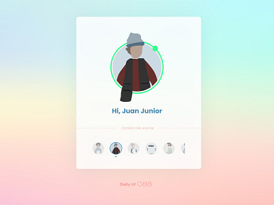 Daily UI #088 088 avatar dailyui profile ui