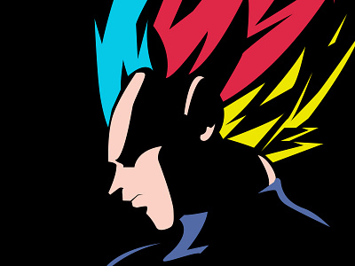 Prince Vegeta dragon ball dragon ball super dragon ball z flat flat design illustration saiyan vector vegeta