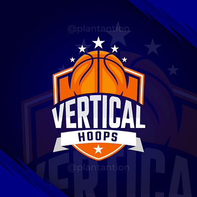 Vertical Hoops graphic design logo