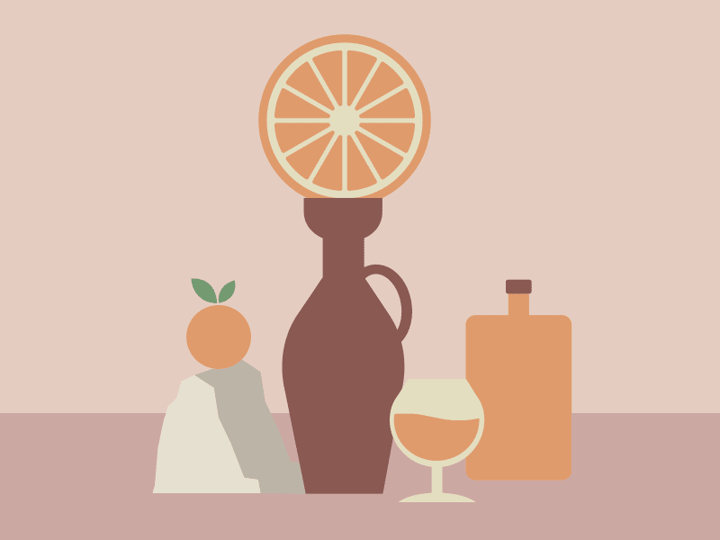 Still Life 2d after affects animation animation 2d animation design composition design geometic illustration illustrator minimal minimalist motion motion graphic orange pastel pastel colors set still life vector