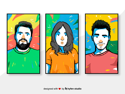 Popart Character Illustration branding colors creative creative agency design hello dribbble hyfenstudio illustration vector