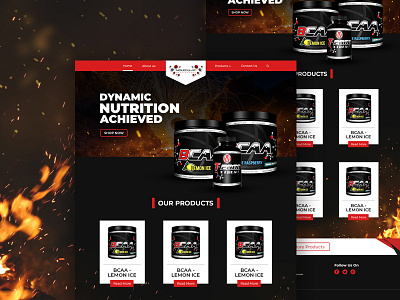 Landing page design adobe xd design fire flame flat graphic design gym gym website design landing page design mockup design products sketch app theme ui design ui ux design user experience design user interface design webpage design website concept website design