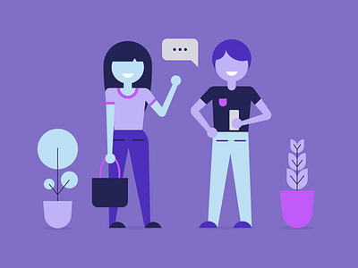 BetterYou Illustration character design conversation digital wellness health illustration people plants self care wellness