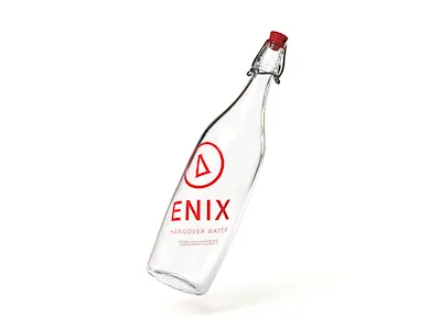 Enix Hangover Water 3d 3d bottle branding