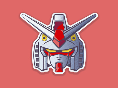 RX-78-2 GUNDAM 2d anime gundam halftones illustration illustrator robot vector