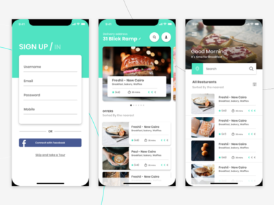 Food Mobile App food mobile app restaraunt ui ux