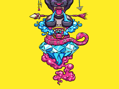Creativity chakras 2d art art book arthouse cartoon chakra character charkas colorful cool creativity design energy energy arthouse funky graphics illustration pink product trendy