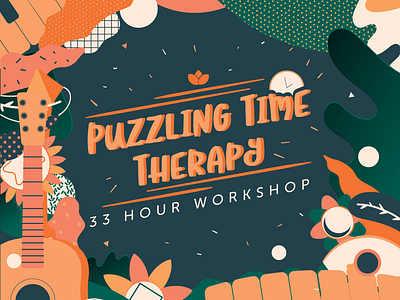 Puzzling Time Therapy branding chakra illustration music therapy vector