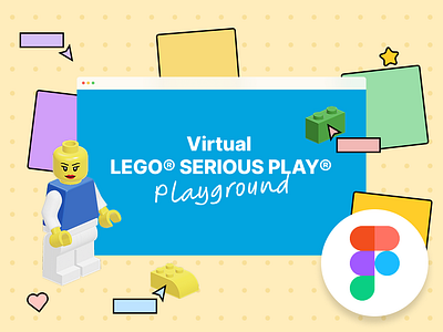 Virtual LEGO® SERIOUS PLAY® playground on Figjam brainstorm bricks creativity facilitation figjam figma game gamestorming ideation lego lego serious play play ux ux workshop workshop