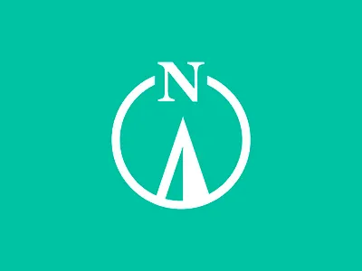 Novoa Travel Logo brand brand identity branding colorful compass design geometric icon identity illustration logo minimal north simple teal travel