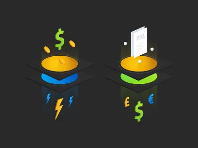 Illustrations for the ICO site darck ico illustration vector web