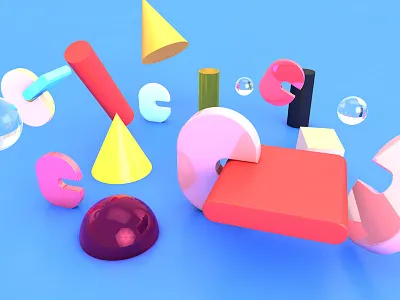 Things 3d 3dmodel abstact c4d cinema 4d design geometric illustration octane render texture web